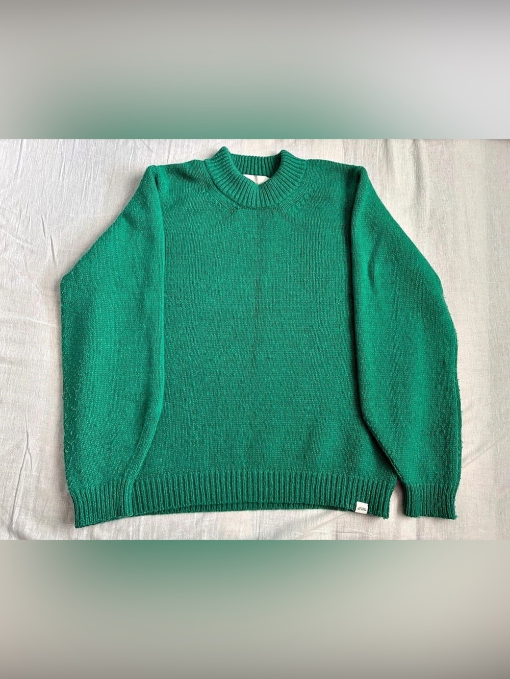 The Tiny Big Sister Green Wool Crewneck Sweater Size 36 Like New